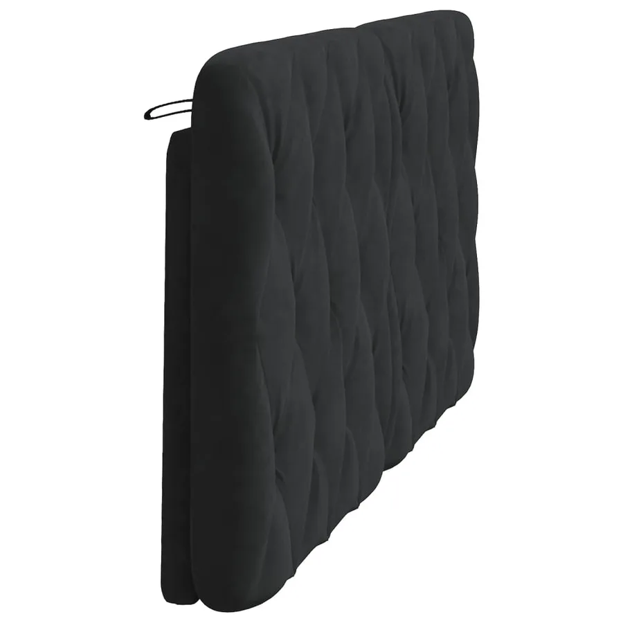 Coussin de tête de lit noir 160 cm velours - 6