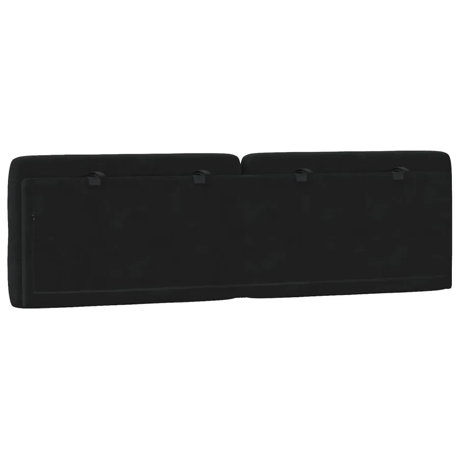Coussin de tête de lit noir 160 cm velours - 7