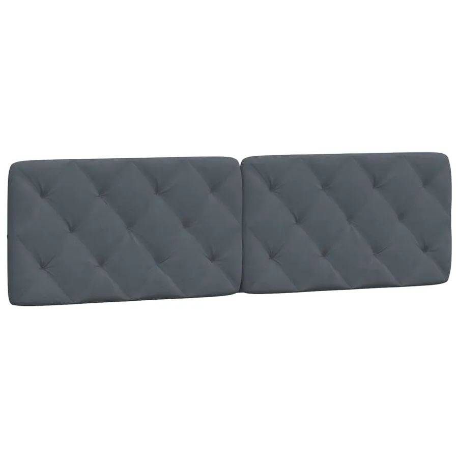 Coussin de tête de lit gris foncé 180 cm velours - 2