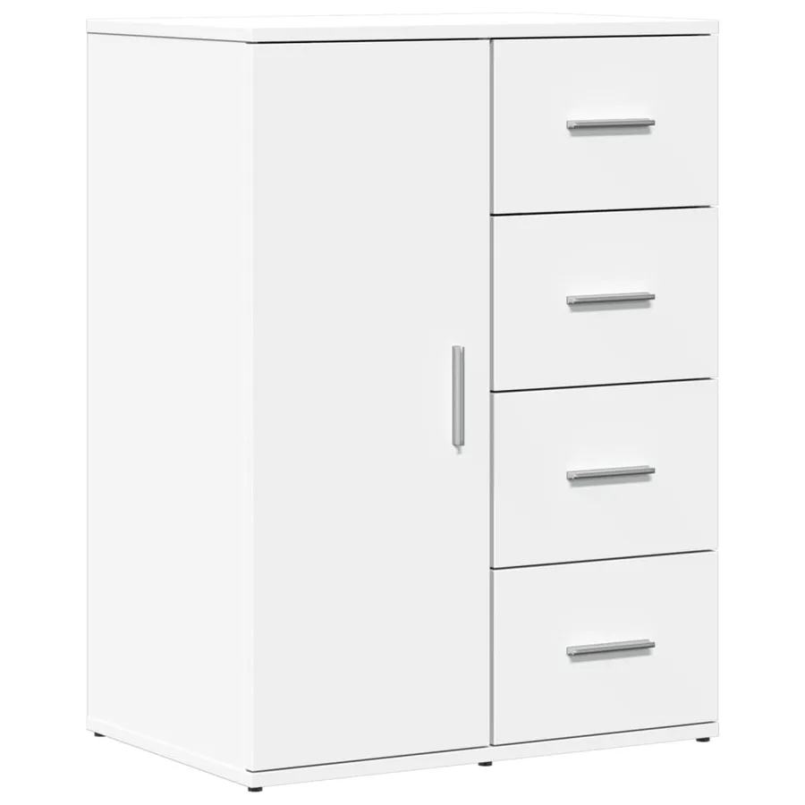Buffets 2 pcs blanc 59x39x80 cm bois d'ingénierie - 4