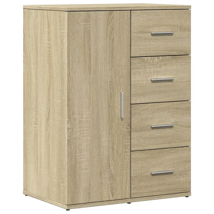 Buffet chêne sonoma 59x39x80 cm bois d'ingénierie - 2