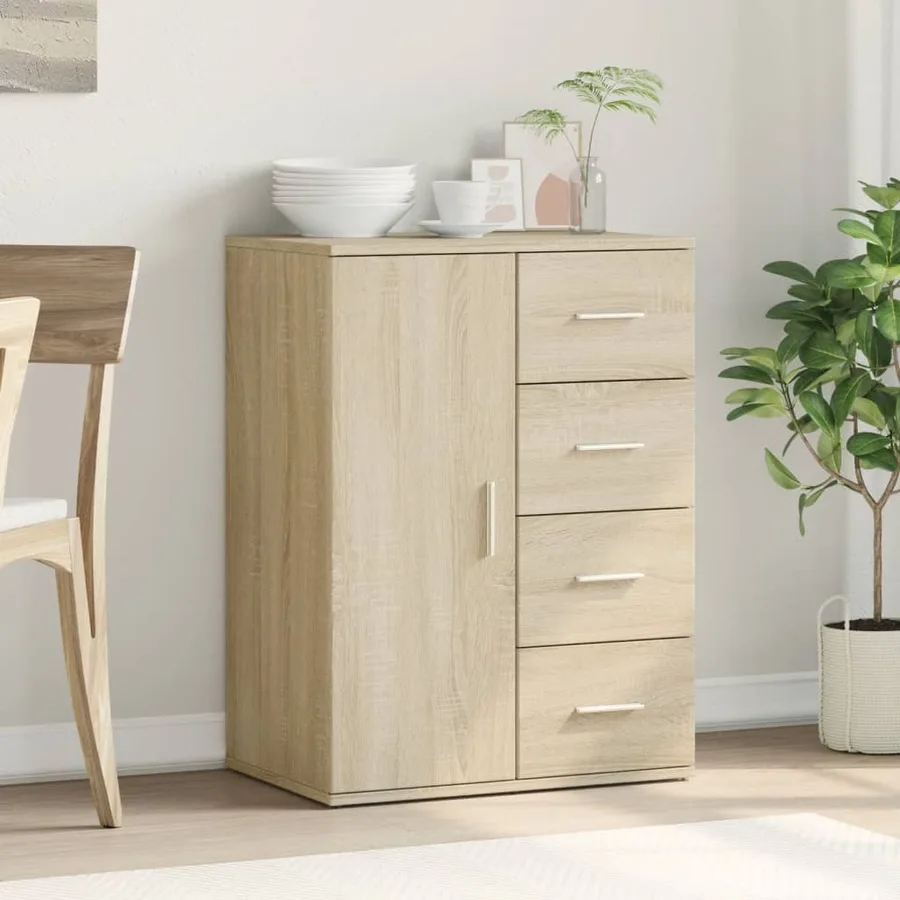 Buffet chêne sonoma 59x39x80 cm bois d'ingénierie - 3