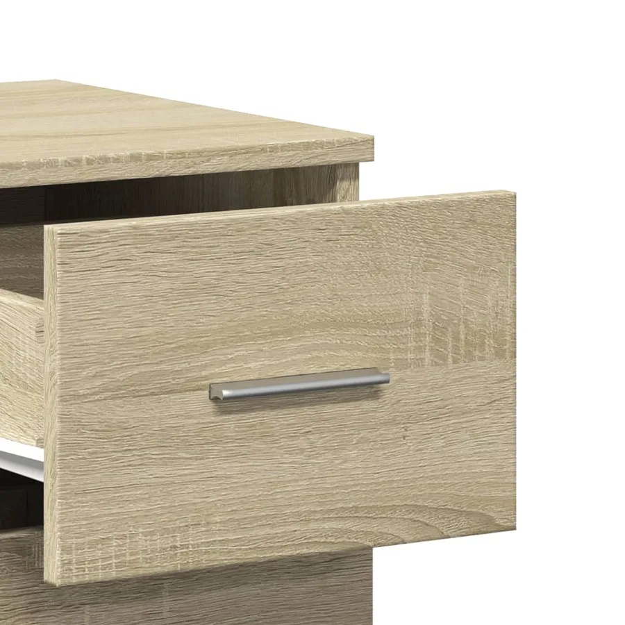 Buffet chêne sonoma 59x39x80 cm bois d'ingénierie - 9