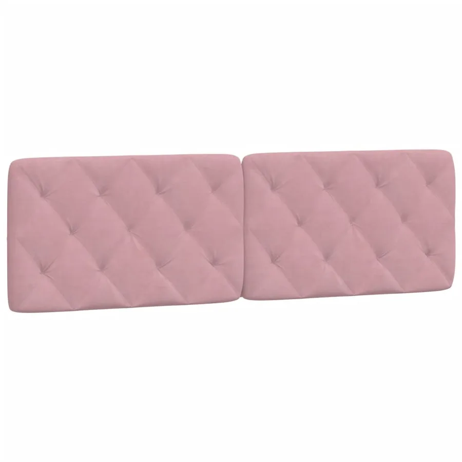 Cadre de lit avec LED sans matelas rose 160x200 cm velours - 9