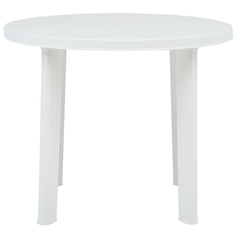 Table de jardin Blanc 89 cm Plastique - 2
