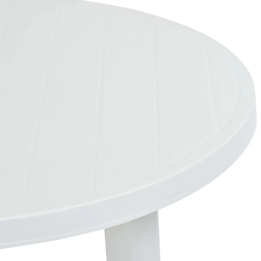 Table de jardin Blanc 89 cm Plastique - 4