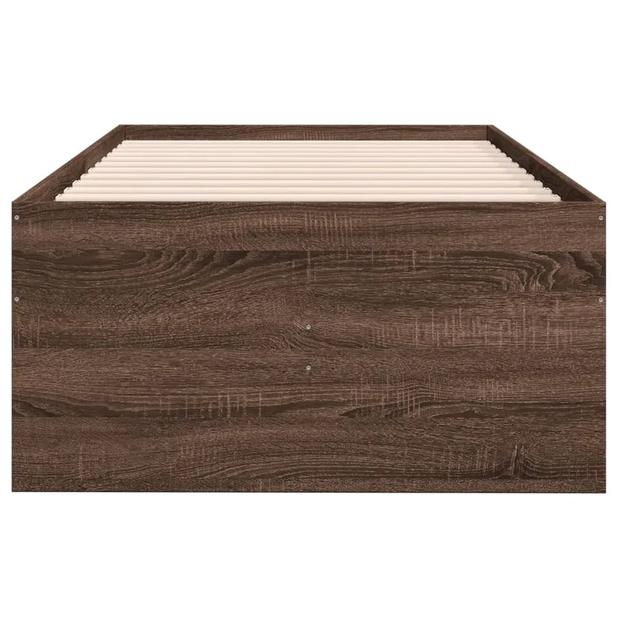 Lit de jour avec tiroirs sans matelas chêne marron 90x200 cm - 5