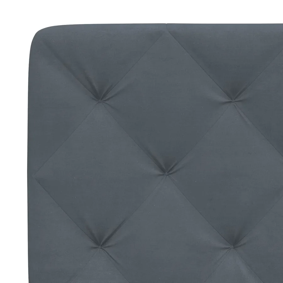 Lit avec matelas gris foncé 90x200 cm velours - 6