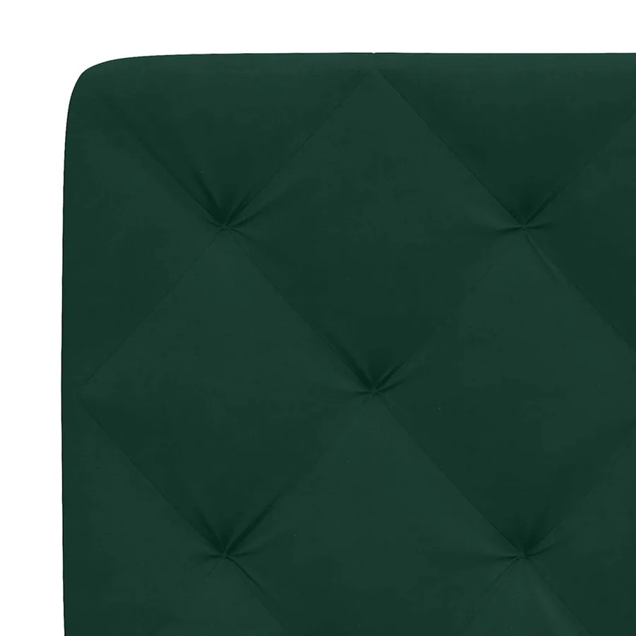 Lit avec matelas vert foncé 90x200 cm velours - 6
