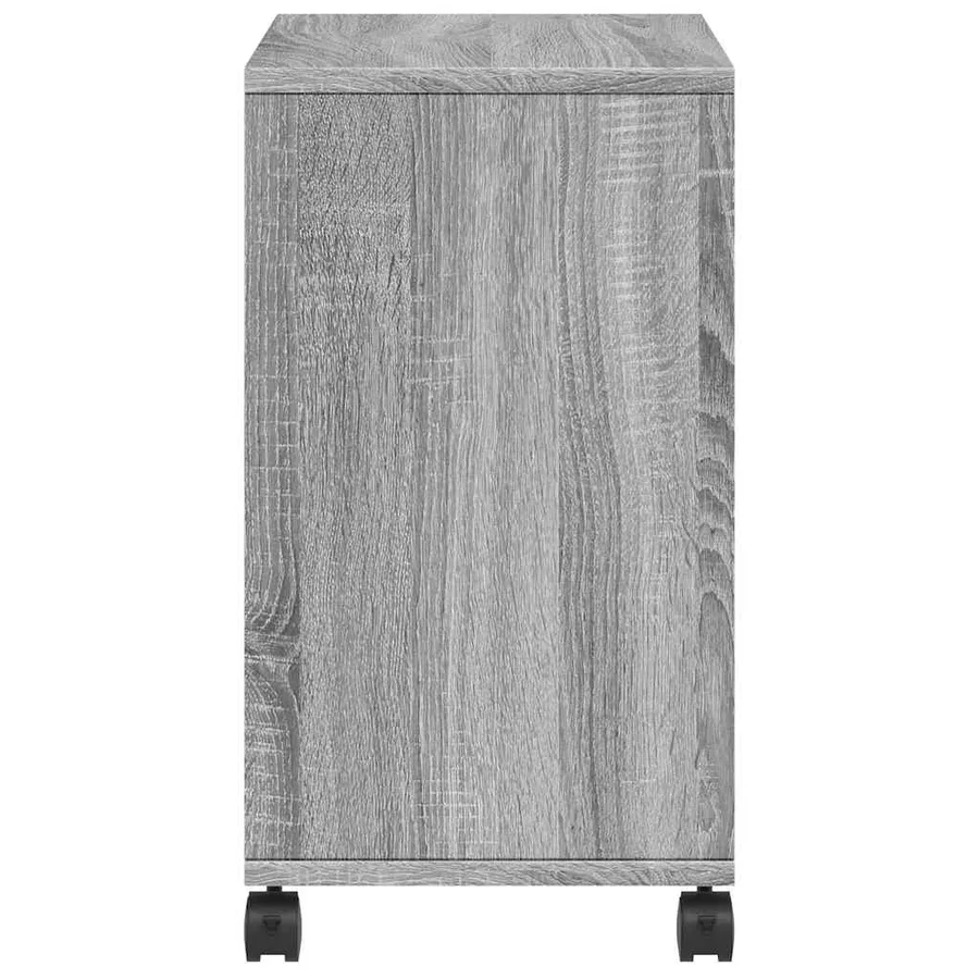 Table d'appoint avec roues sonoma gris bois d'ingénierie - 6