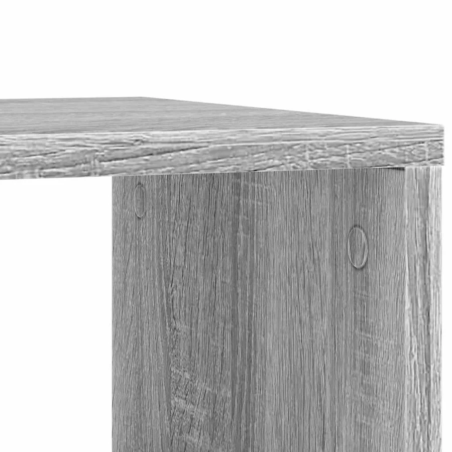 Table d'appoint avec roues sonoma gris bois d'ingénierie - 8