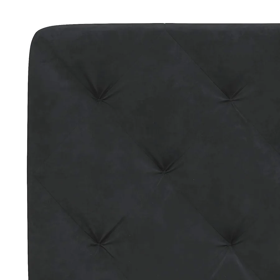 Cadre de lit sans matelas noir 80x200 cm velours - 10