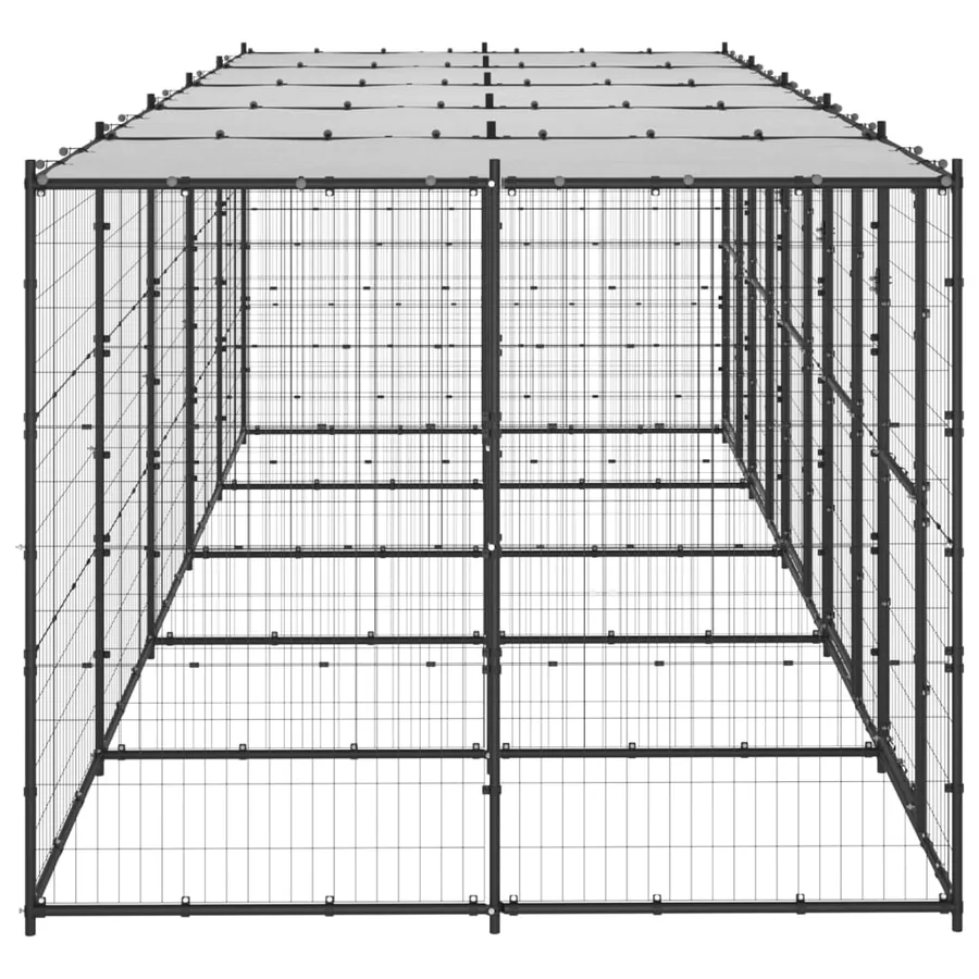 Chenil extérieur Acier avec toit 12,1 m² - 3