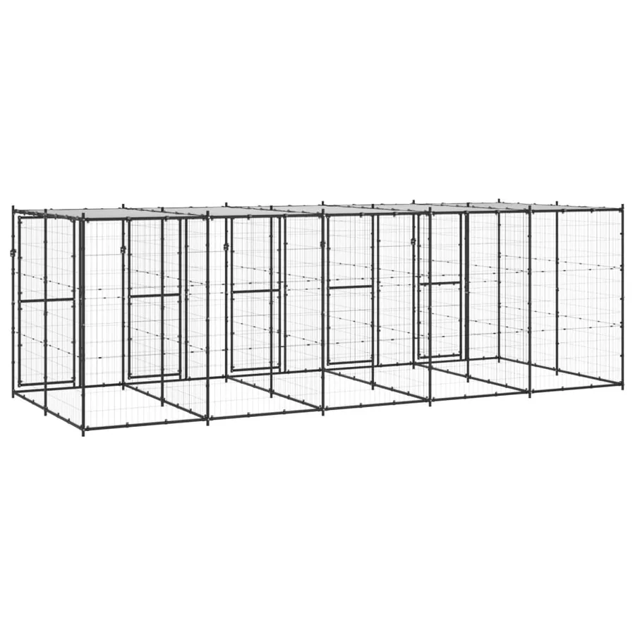 Chenil extérieur Acier avec toit 12,1 m² - 4