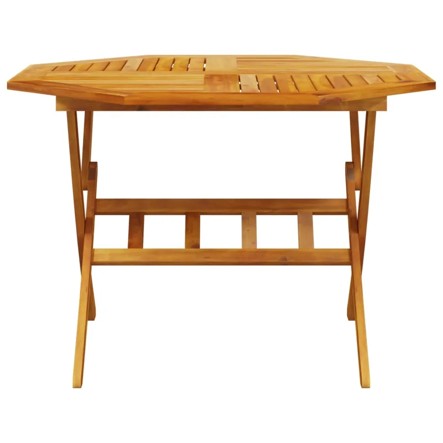 Ensemble à manger de jardin pliable 5 pcs bois massif d’acacia - 4