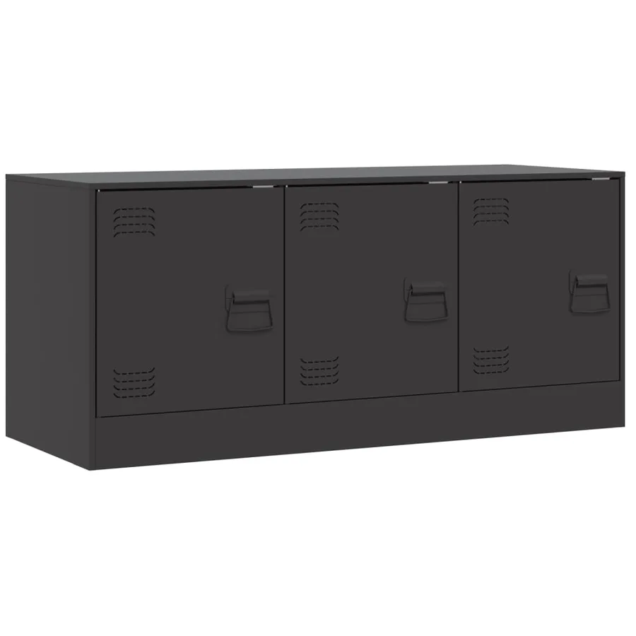 Meuble TV noir 99x39x44 cm acier - 2
