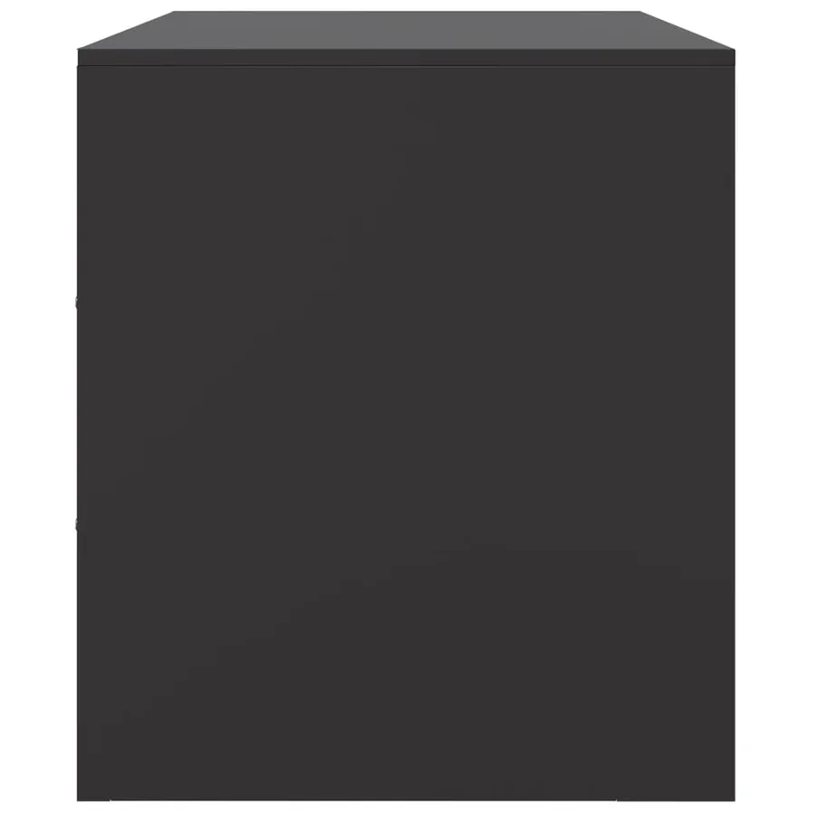 Meuble TV noir 99x39x44 cm acier - 8