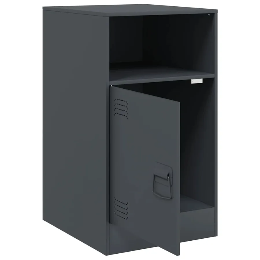 Table de chevet anthracite 34,5x39x62 cm acier - 7