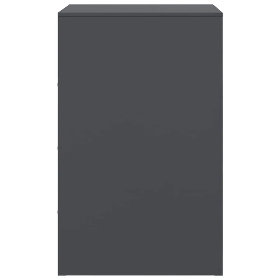 Table de chevet anthracite 34,5x39x62 cm acier - 8