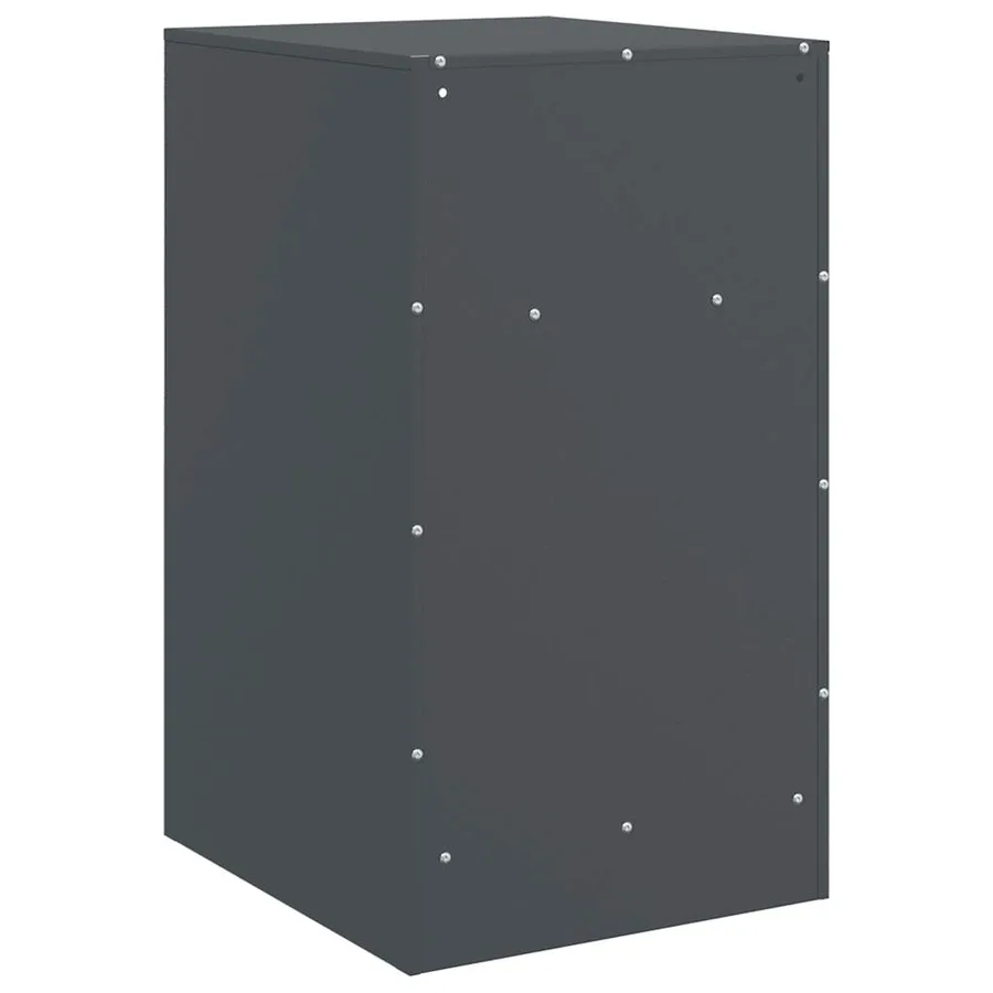 Table de chevet anthracite 34,5x39x62 cm acier - 9