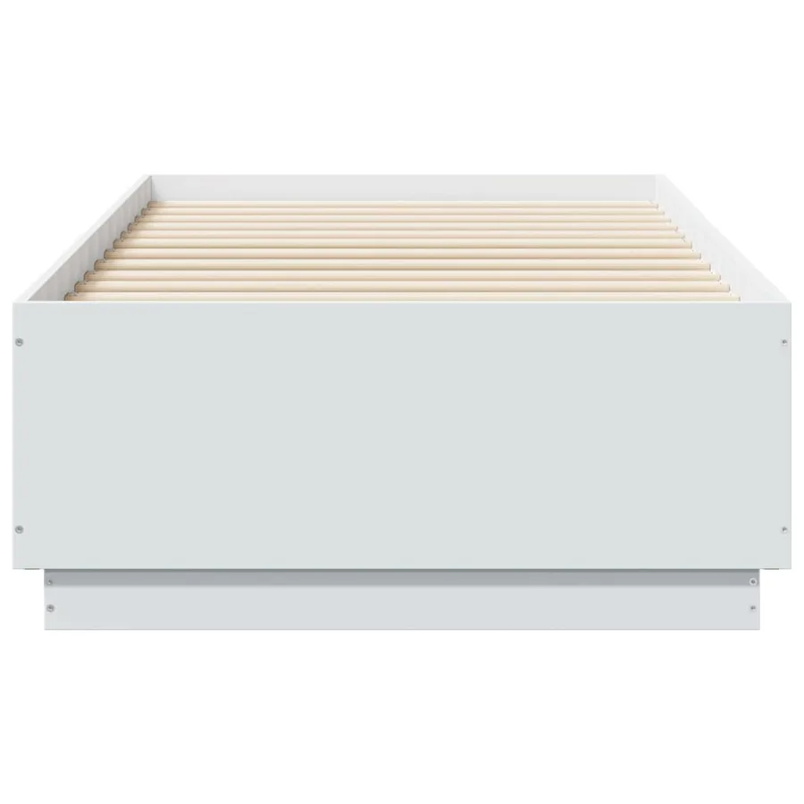 Cadre de lit avec LED sans matelas blanc 75x190 cm - 6