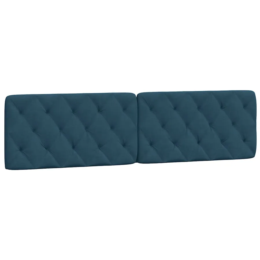 Lit avec matelas bleu 200x200 cm velours - 5