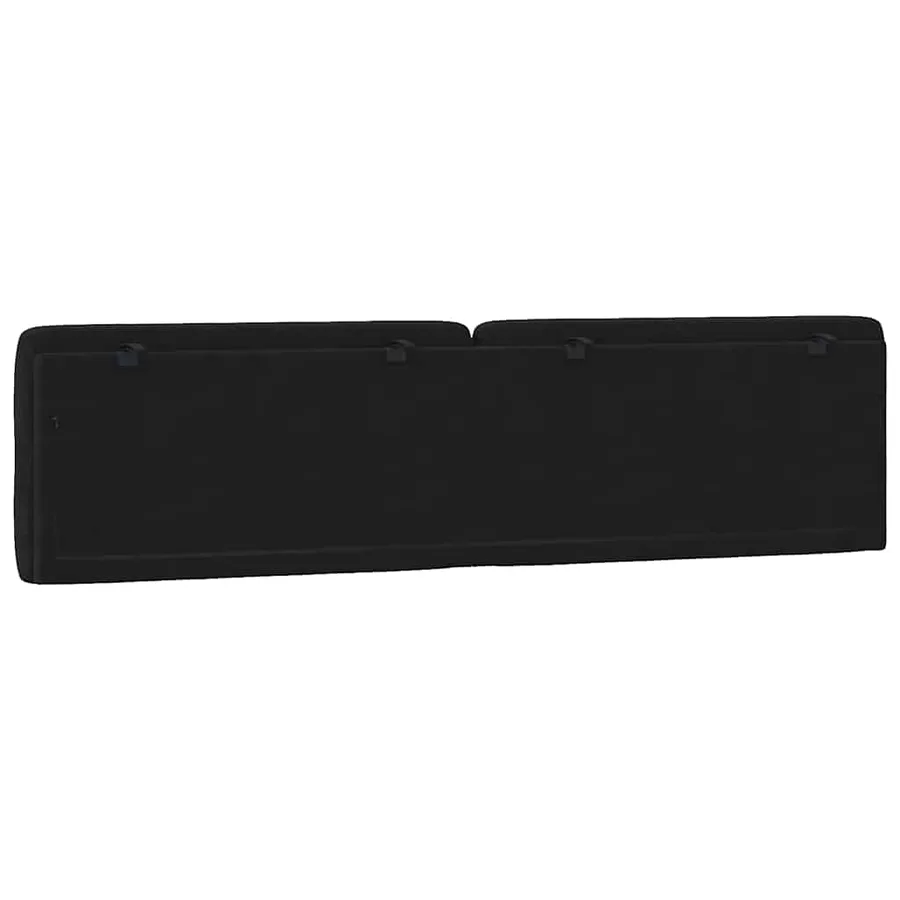 Coussin de tête de lit noir 200 cm velours - 7