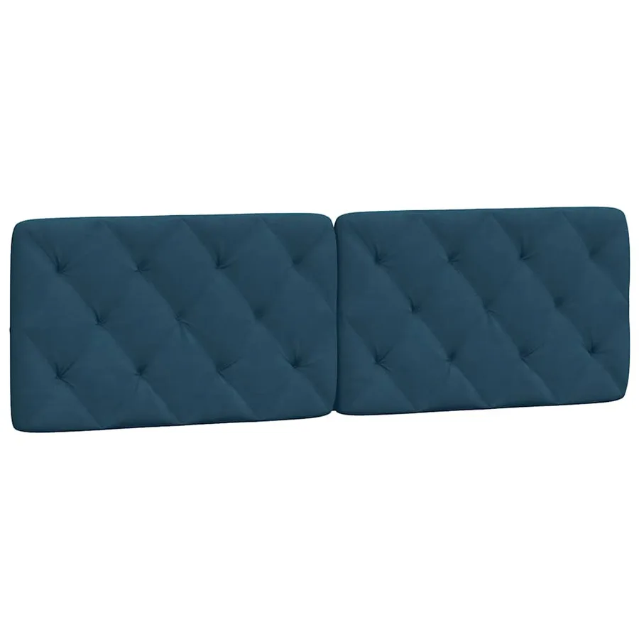 Coussin de tête de lit bleu 160 cm velours - 2