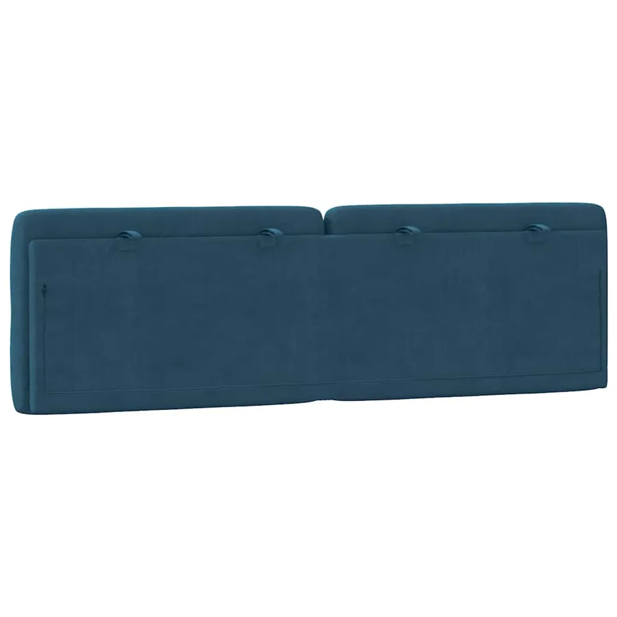 Coussin de tête de lit bleu 160 cm velours - 7