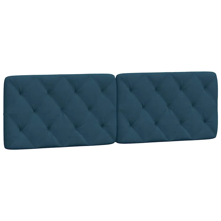 Lit avec matelas bleu 160x200 cm velours - 5