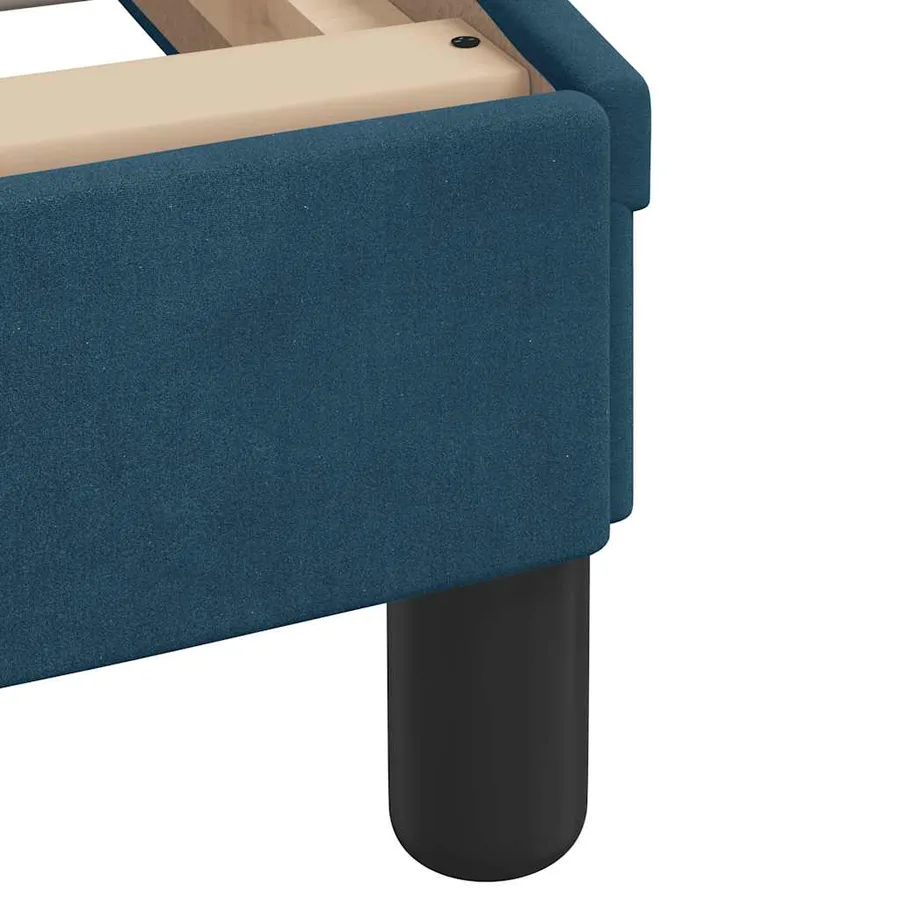 Lit avec matelas bleu 160x200 cm velours - 7
