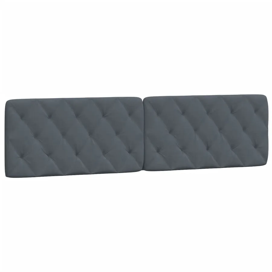 Lit avec matelas gris foncé 200x200 cm velours - 5