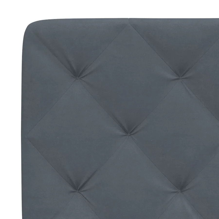 Lit avec matelas gris foncé 200x200 cm velours - 6
