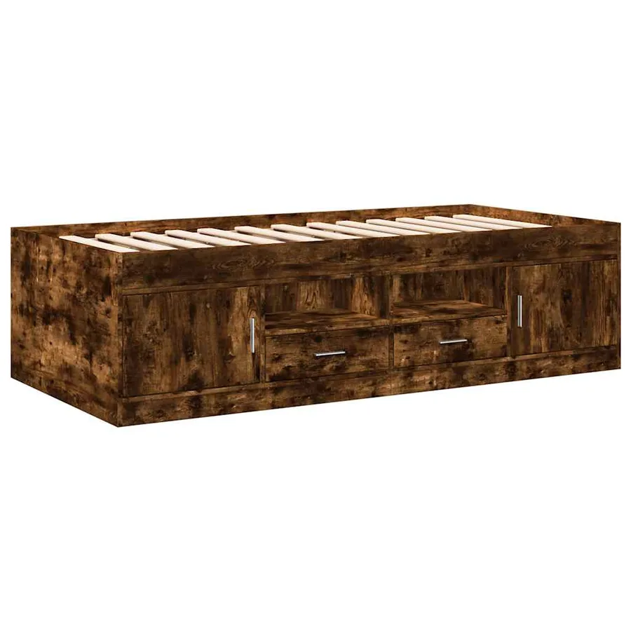 Lit de jour avec tiroirs sans matelas chêne fumé 90x190 cm - 3