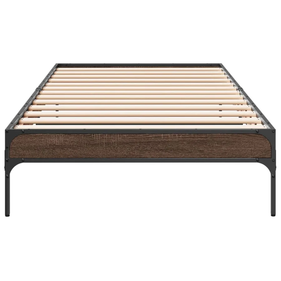 Cadre de lit sans matelas chêne marron 100x200 cm - 4