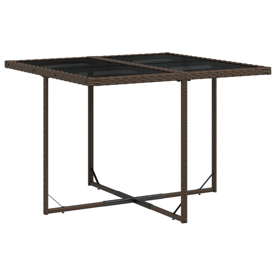 Ensemble à manger de jardin et coussins 11 pcs marron rotin - 4