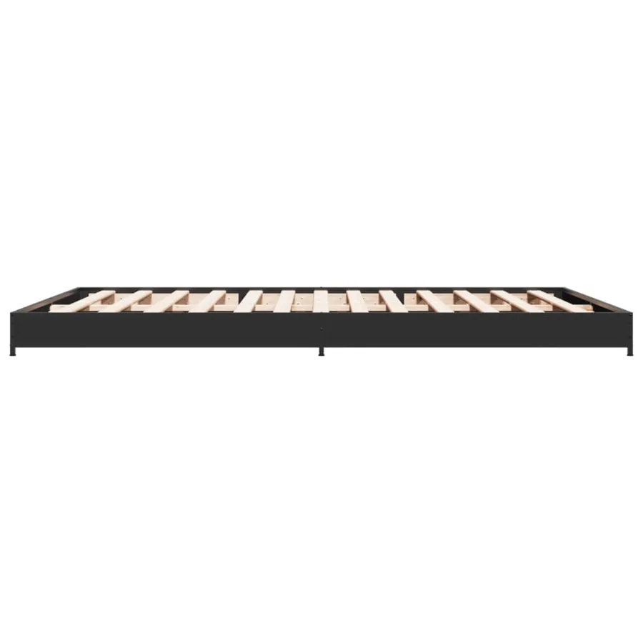 Cadre de lit sans matelas noir 135x190 cm - 5