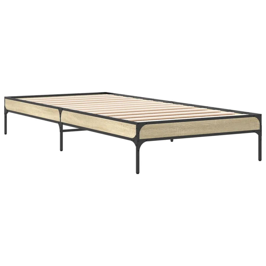 Cadre de lit sans matelas chêne sonoma 90x200 cm - 3