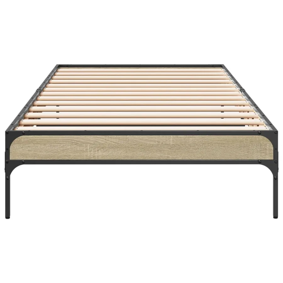 Cadre de lit sans matelas chêne sonoma 90x200 cm - 4