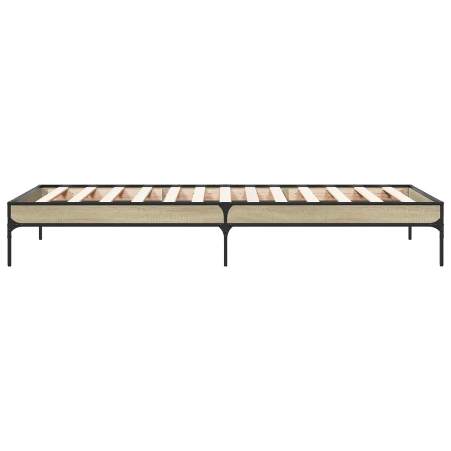 Cadre de lit sans matelas chêne sonoma 90x200 cm - 5
