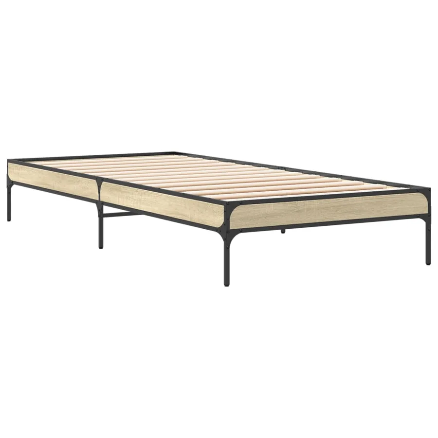 Cadre de lit sans matelas chêne sonoma 90x200 cm - 6
