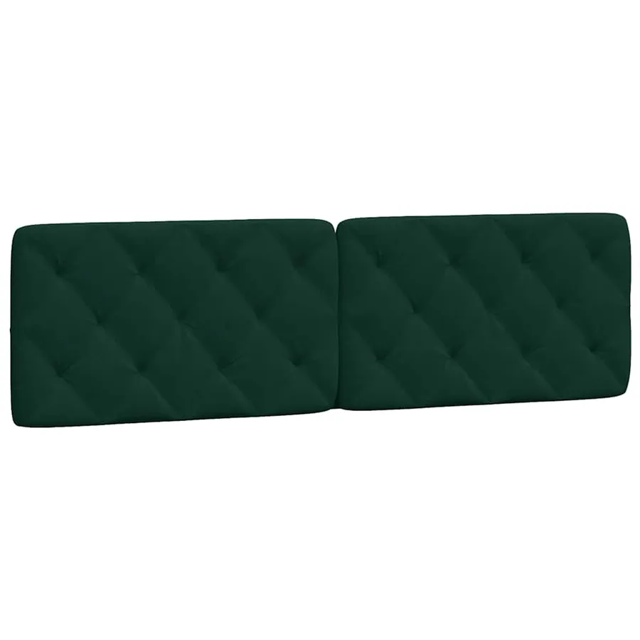 Coussin de tête de lit vert foncé 180 cm velours - 2