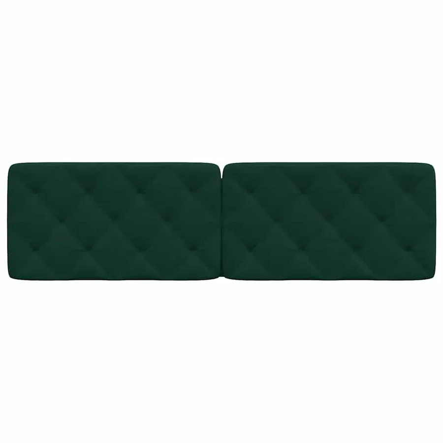 Coussin de tête de lit vert foncé 180 cm velours - 5