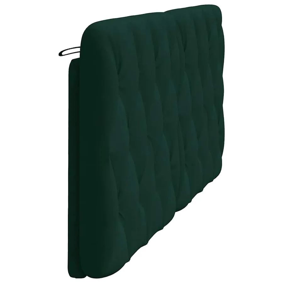Coussin de tête de lit vert foncé 180 cm velours - 6