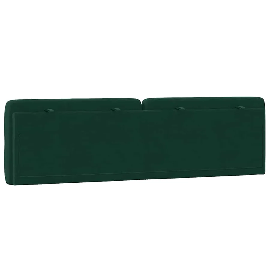 Coussin de tête de lit vert foncé 180 cm velours - 7