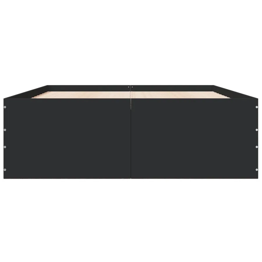 Cadre de lit sans matelas noir 135x190 cm - 4