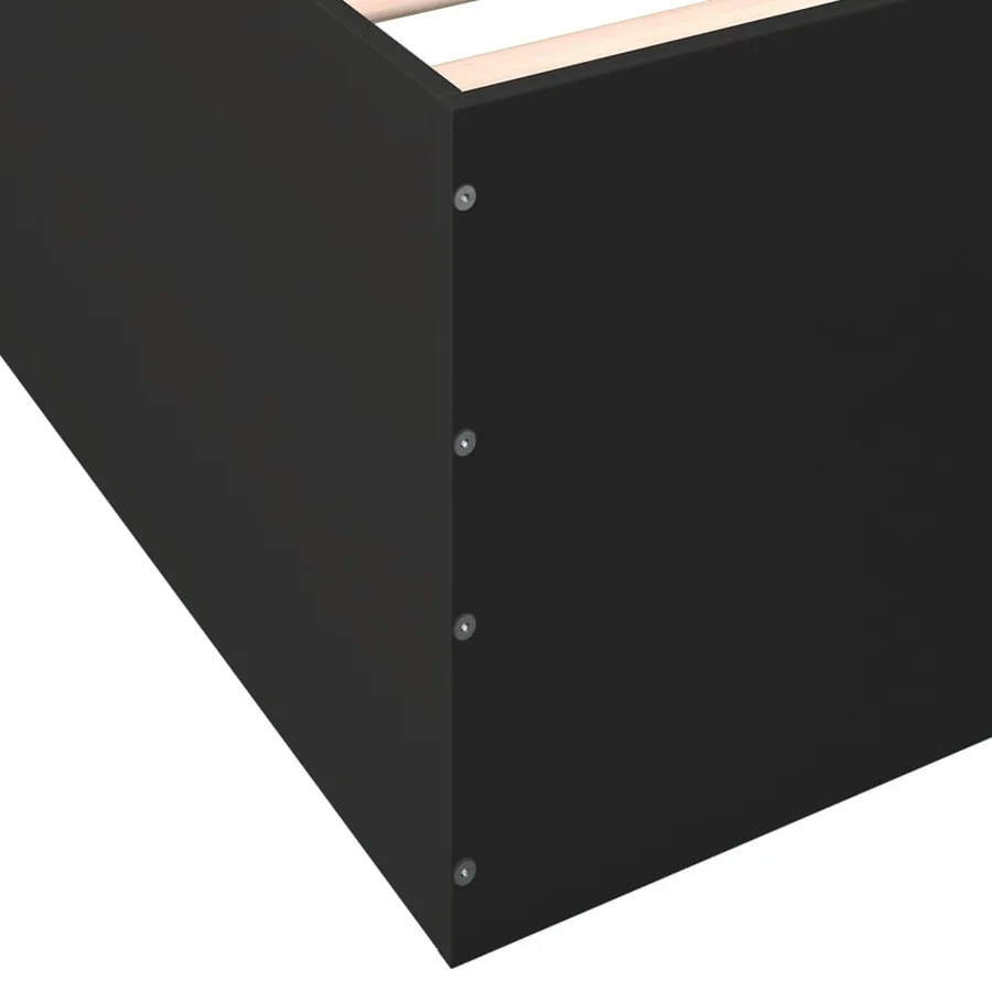 Cadre de lit sans matelas noir 135x190 cm - 8