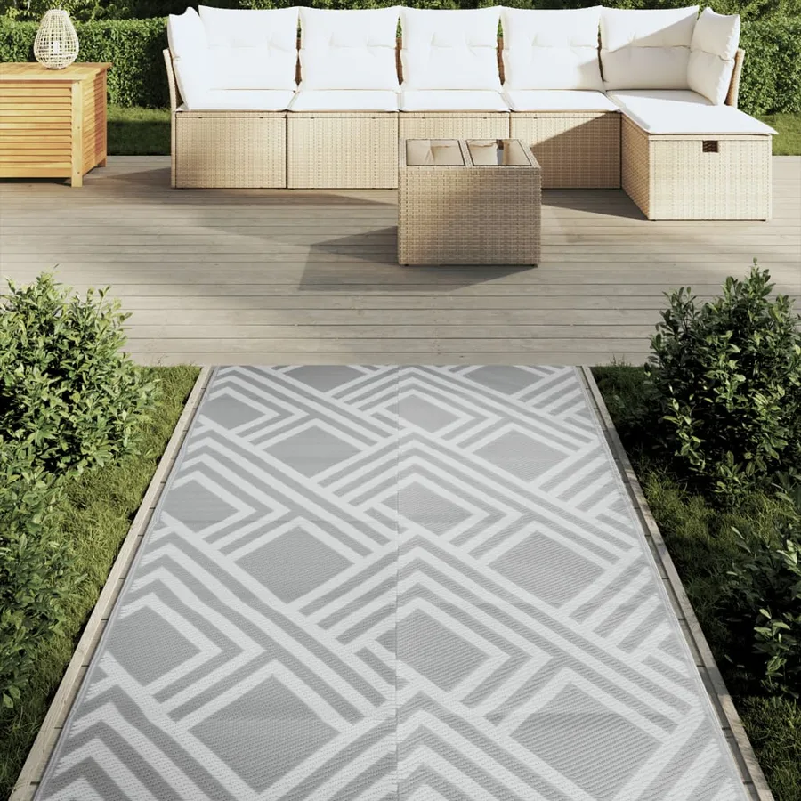 Tapis d'extérieur ARAKIL Gris 120x180 cm PP - 3
