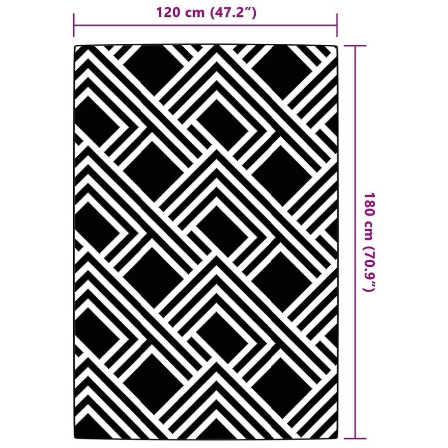Tapis d'extérieur ARAKIL Gris 120x180 cm PP - 6
