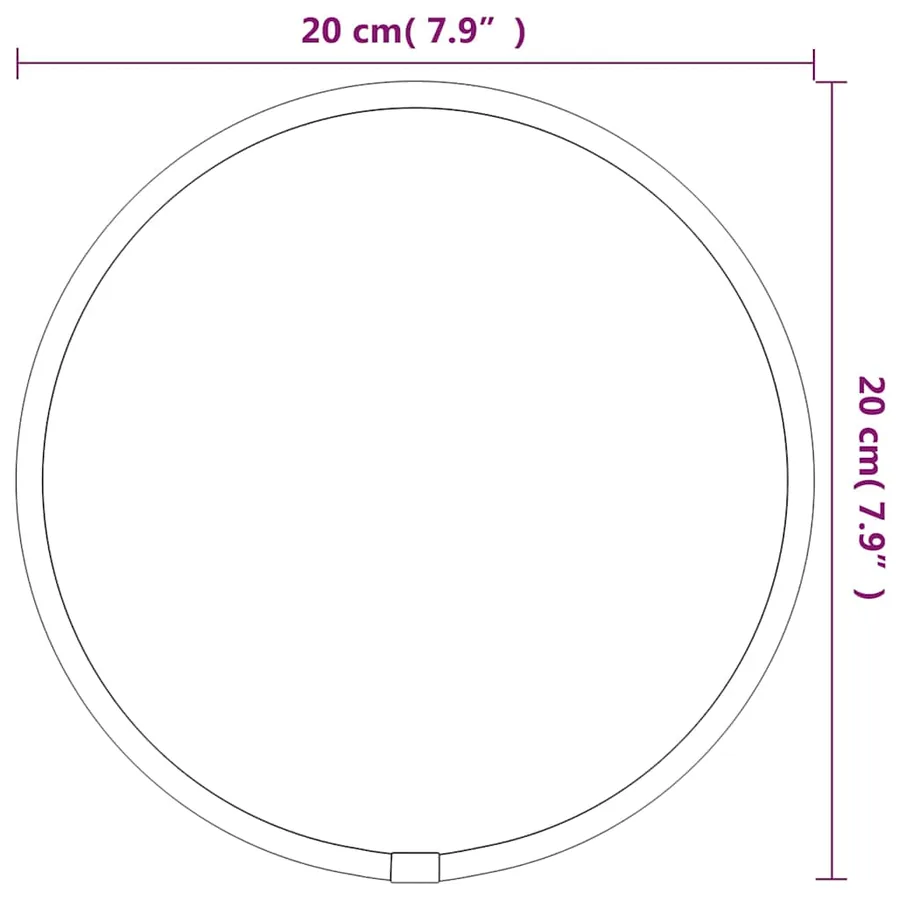 Miroir mural Doré Ø 20 cm Rond - 6